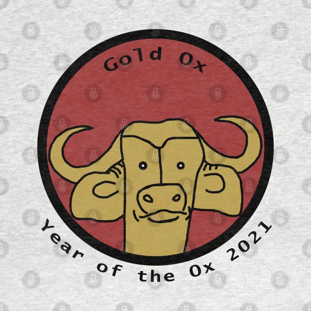 Portrait of a Gold Ox 2021 by ellenhenryart